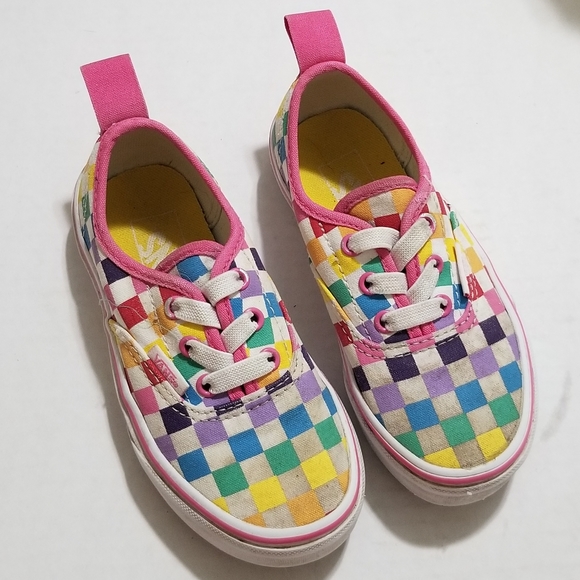 girl rainbow vans